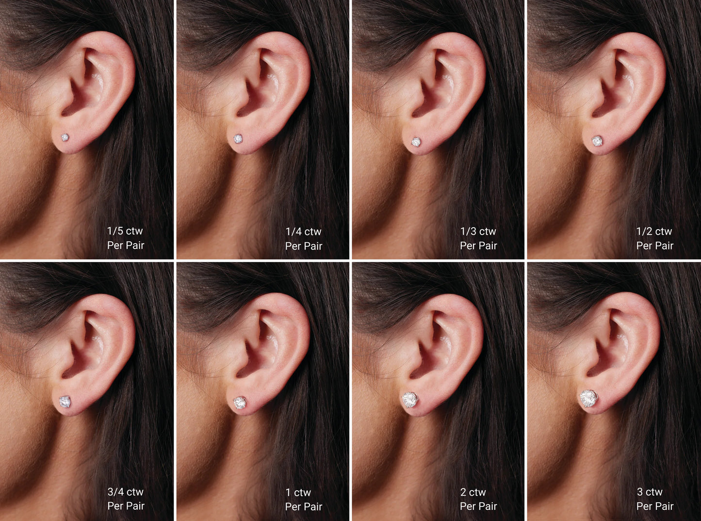 1.0 carat Stud Earrings