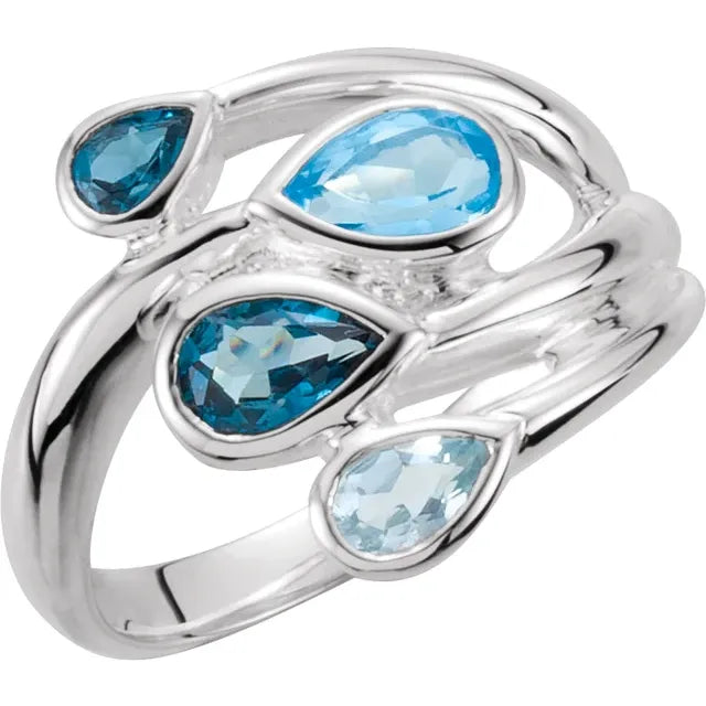 NATURAL SKY BLUE TOPAZ RING