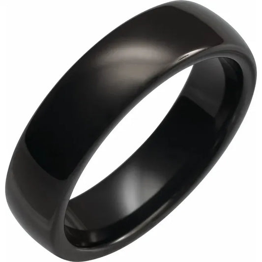 MEN'S BLACK TUNGSTEN WEDDING BAND