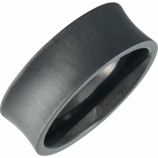 MEN'S BLACK TITANIUM WEDDING BAND
