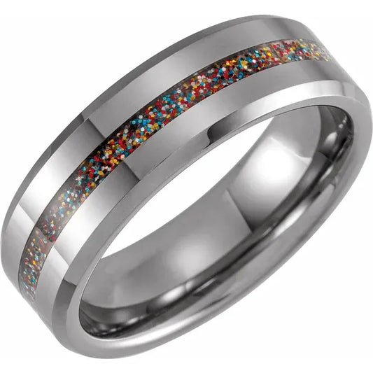 MEN'S COLOR INLAY TUNGSTEN BAND