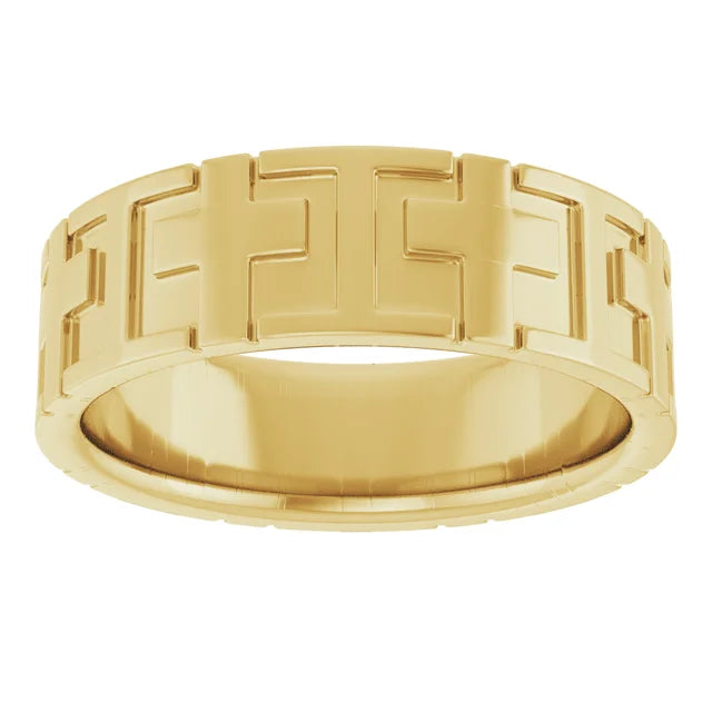 MEN'S GOLD CROSS BAND