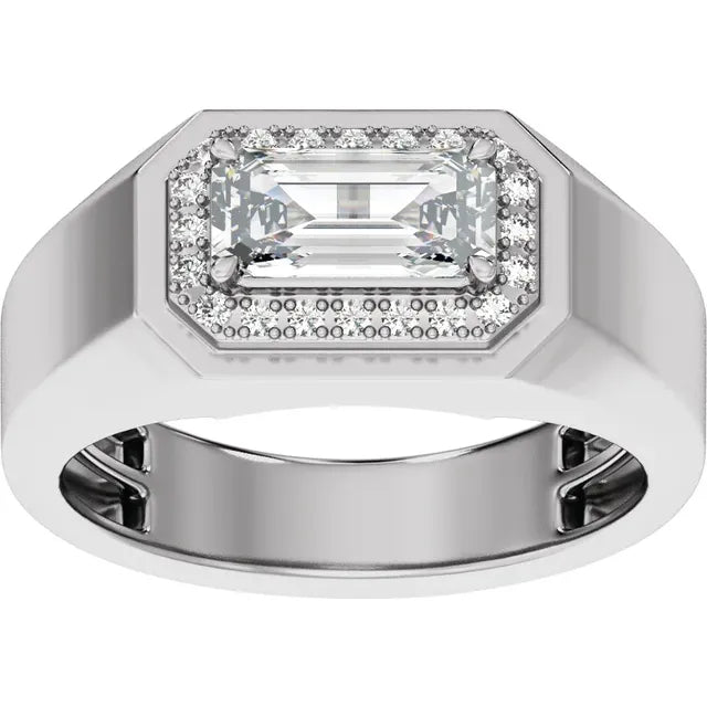 MEN'S GOLD AND LG DIAMOND BAND