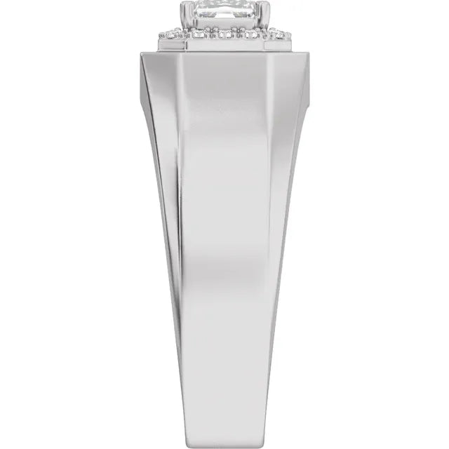 MEN'S GOLD AND LG DIAMOND BAND