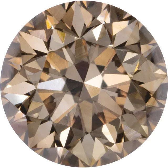 1 CT Round Natural Champagne Diamond