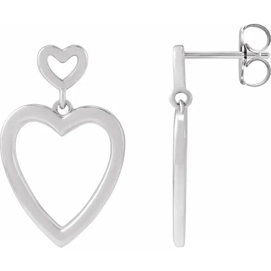 DANGLE HEART EARRINGS
